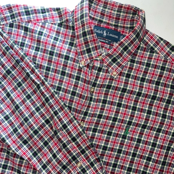 Ralph Lauren Classic Fit Long Sleeve Button Down Check Shirt Men's XL /eaa470126